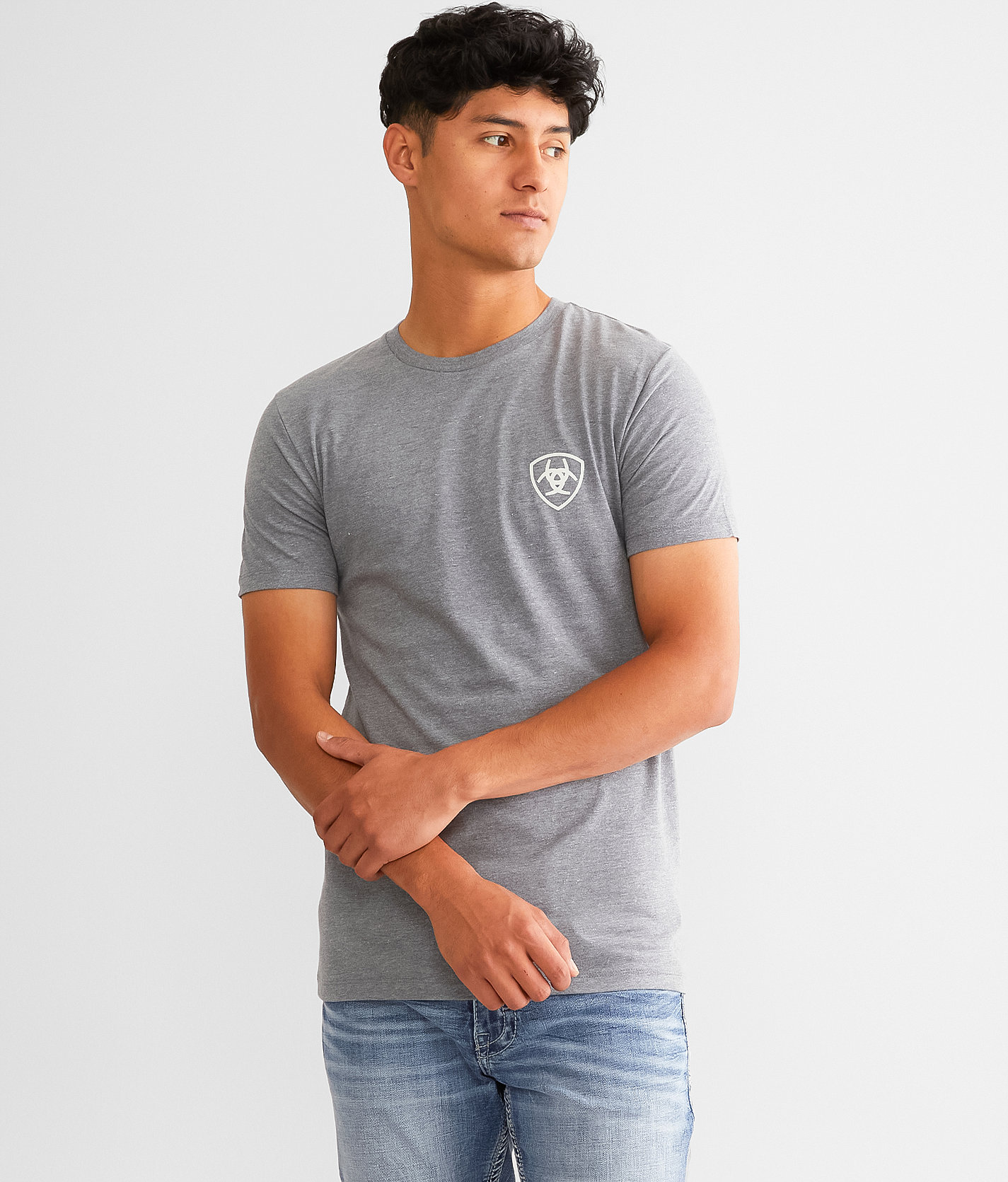 Ariat Peak Badge T-Shirt - Men's T-Shirts in Athletic Heather