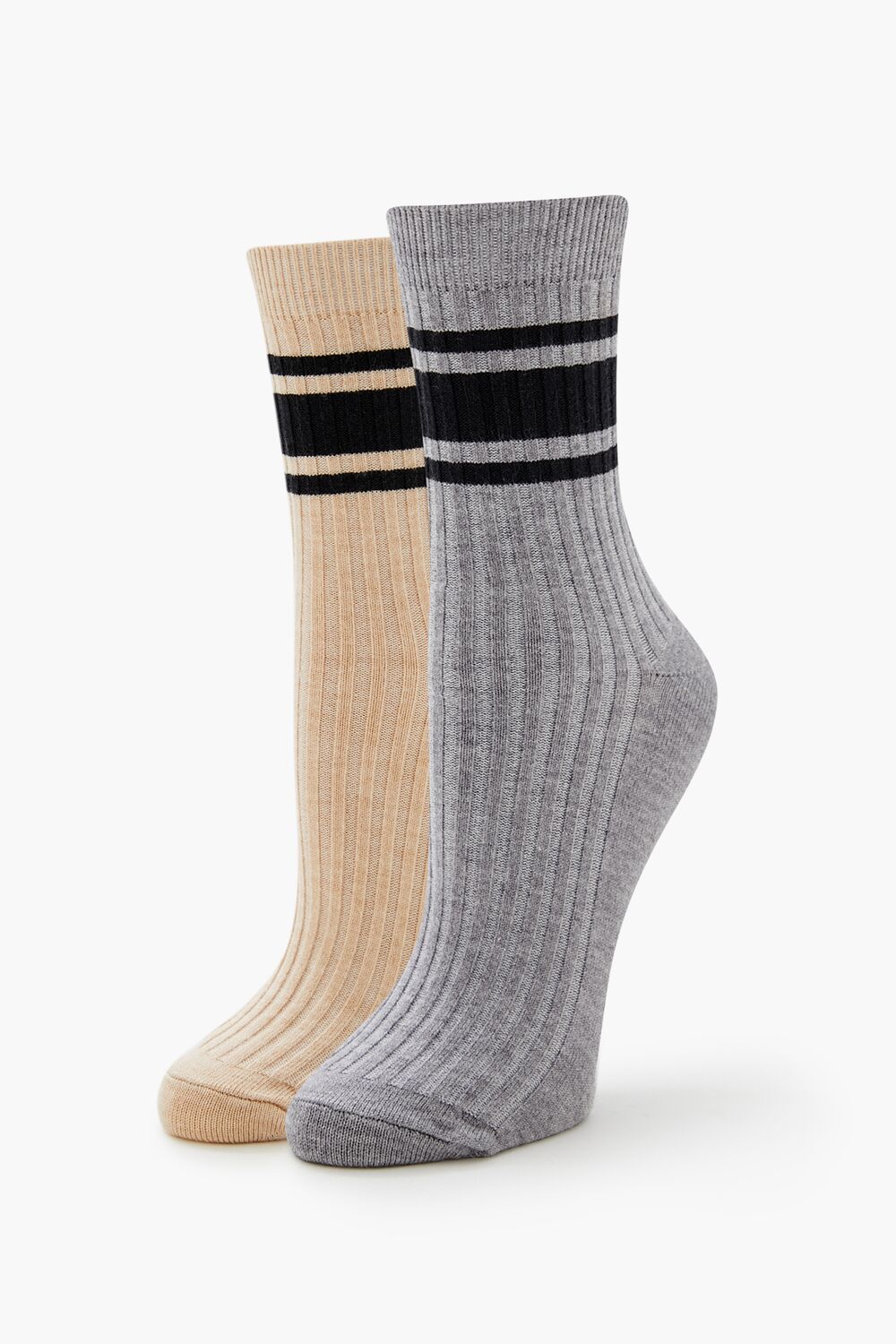 Varsity-Striped Crew Socks Set - 2 pack