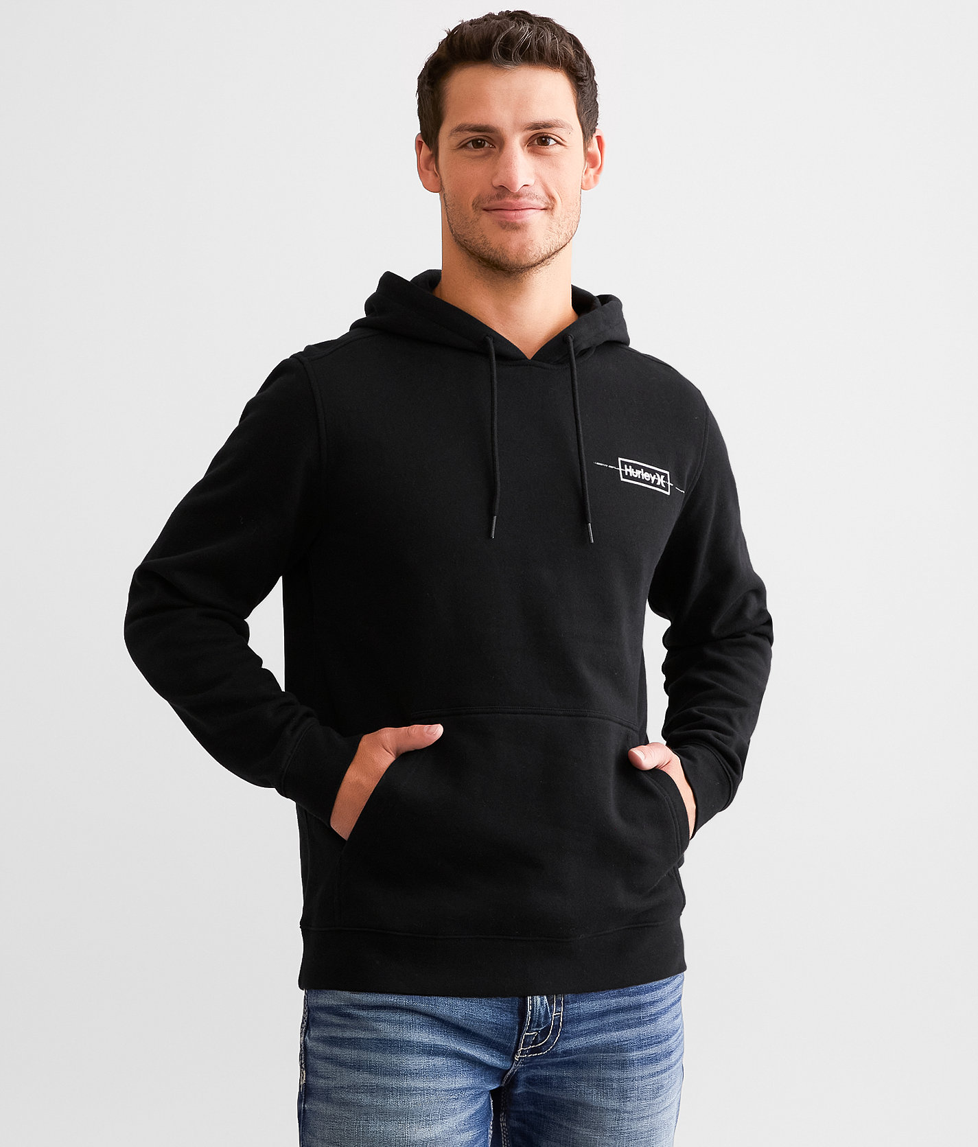 Hurley Oil Slick Hooded Sweatshirt - Men's Sweatshirts in Black