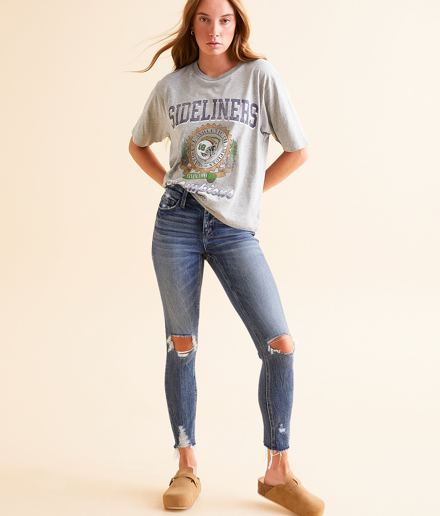 Flying Monkey Mid-Rise Ankle Skinny Stretch Jean - Women's Jeans in Midnight Blue