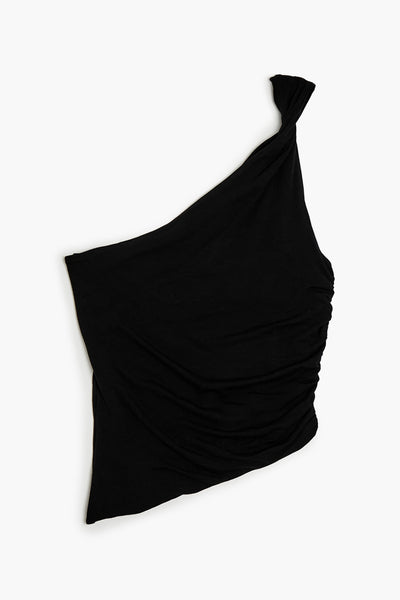 Twisted One-Shoulder Crop Top