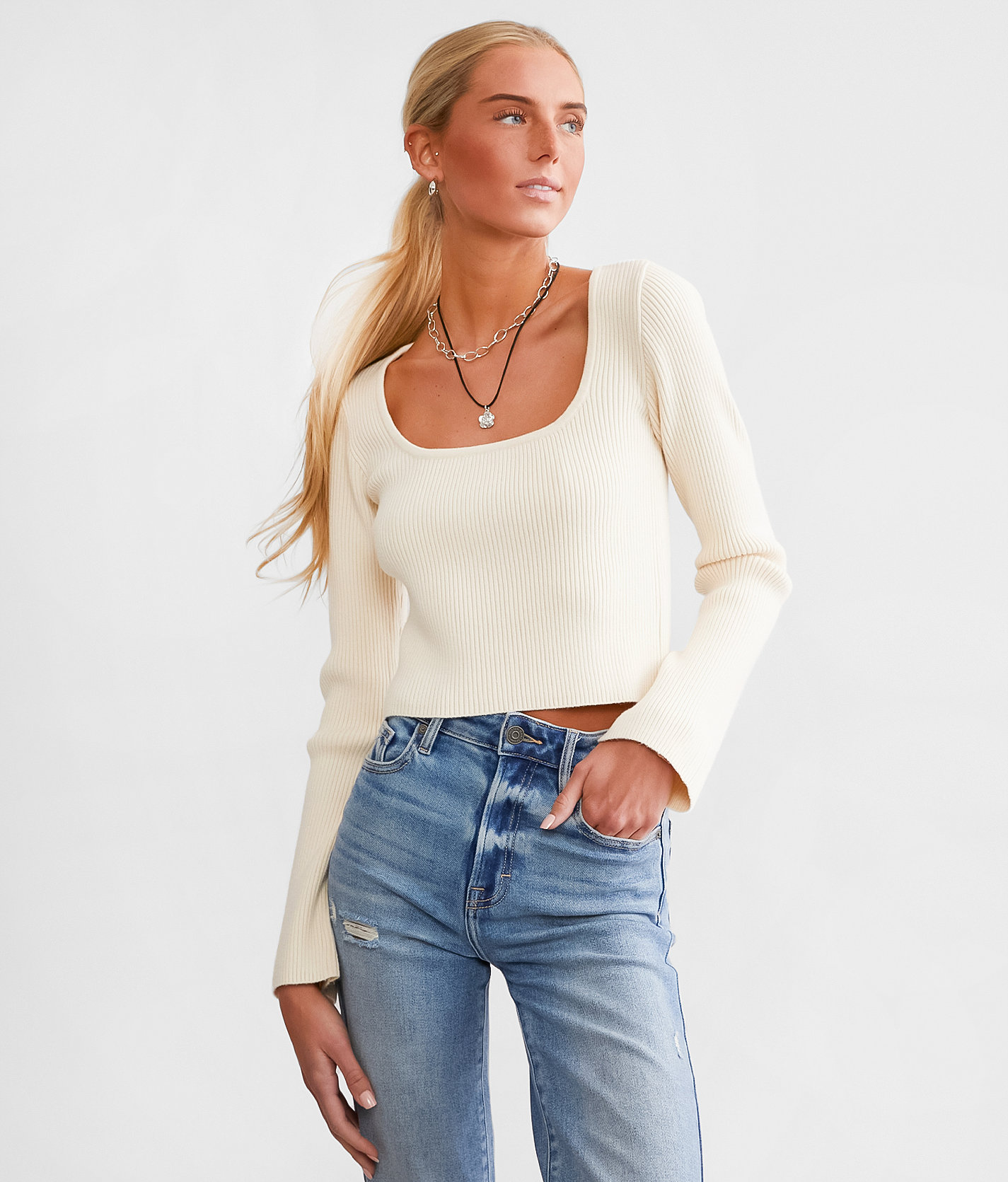 Z Supply Ines Sweater - Women's Sweaters in Oat Milk