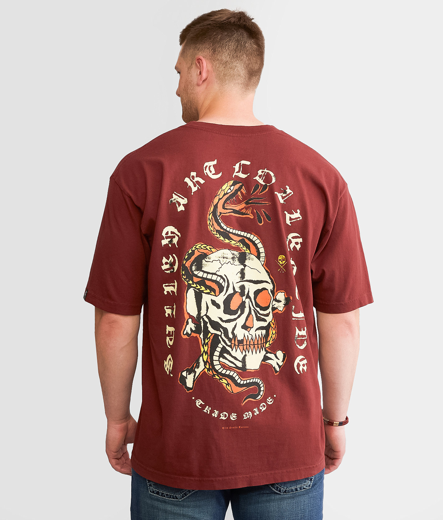 Sullen Teen Heart Serpent T-Shirt - Men's T-Shirts in Rum Raisin