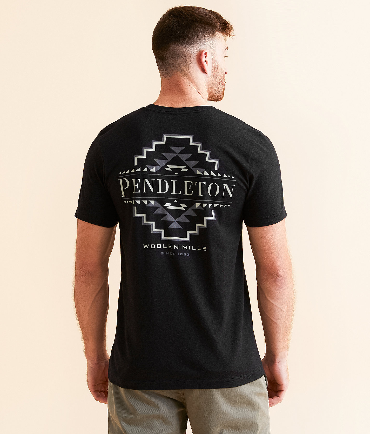 Pendleton Oxbow Logo T-Shirt - Men's T-Shirts in Black Heather