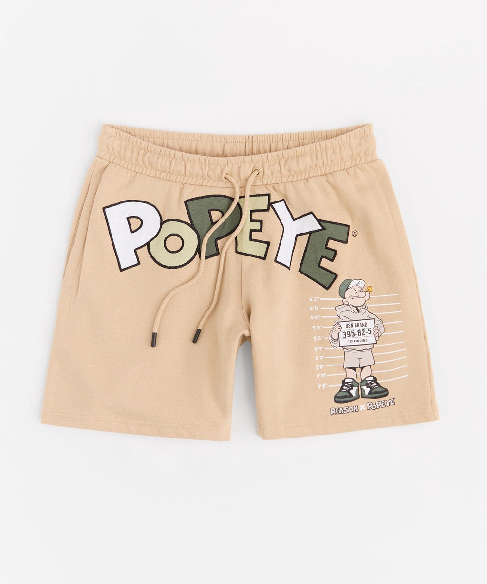 Popeye Applique Short - Tan