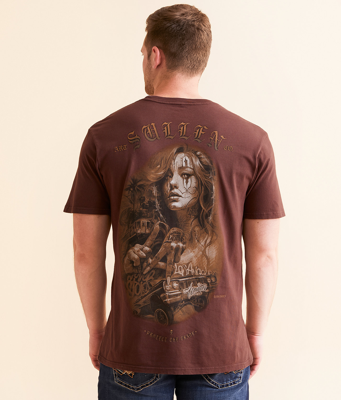 Sullen Los Angeles T-Shirt - Men's T-Shirts in Puce