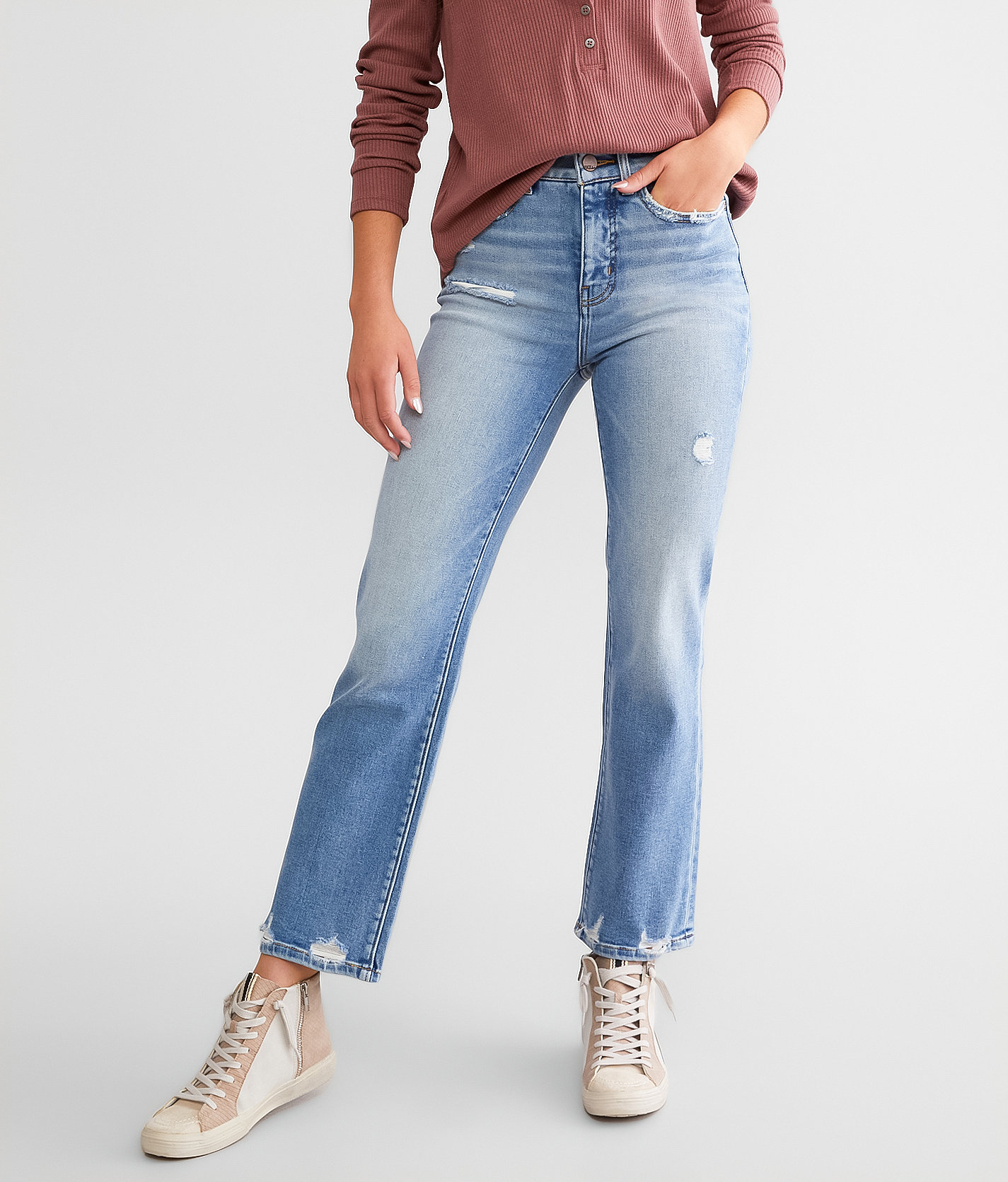 BKE Billie Cropped Straight Stretch Jean - Women's Jeans in Hendren