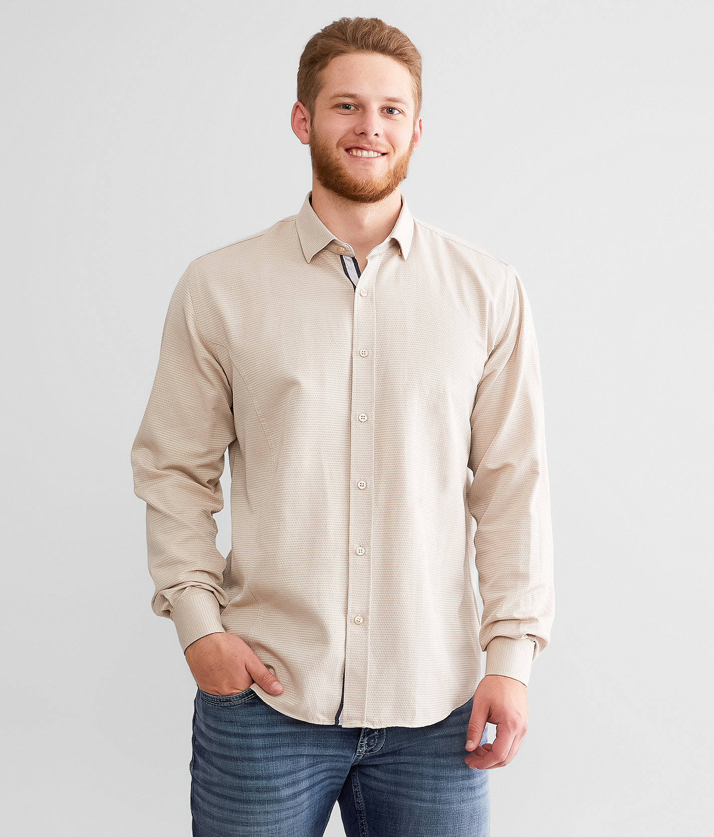 Eight X Diamond Shirt - Men's Shirts in Beige