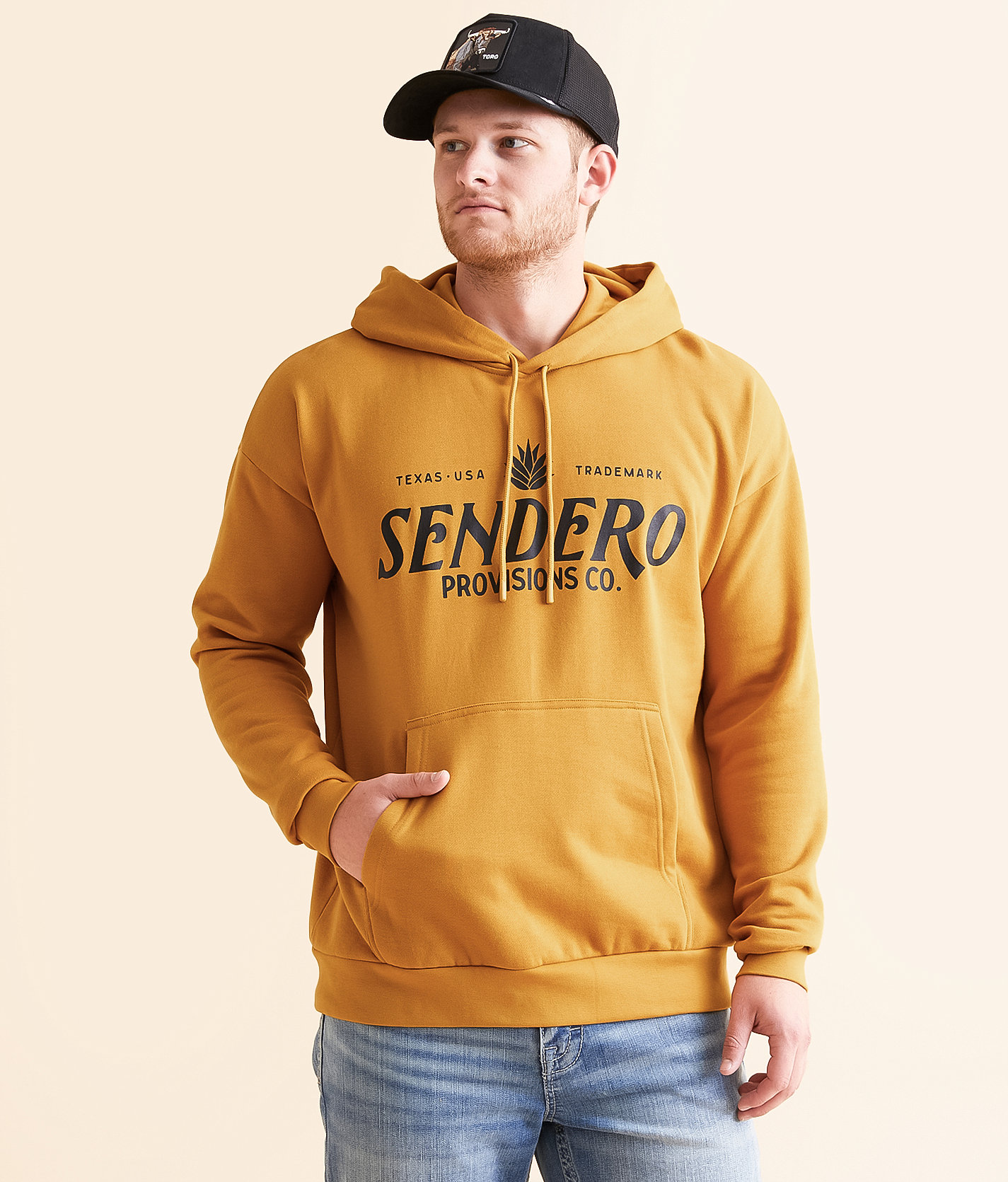 Sendero Provisions Co. Logo Hooded Sweatshirt - Men's Sweatshirts in Goldenrod