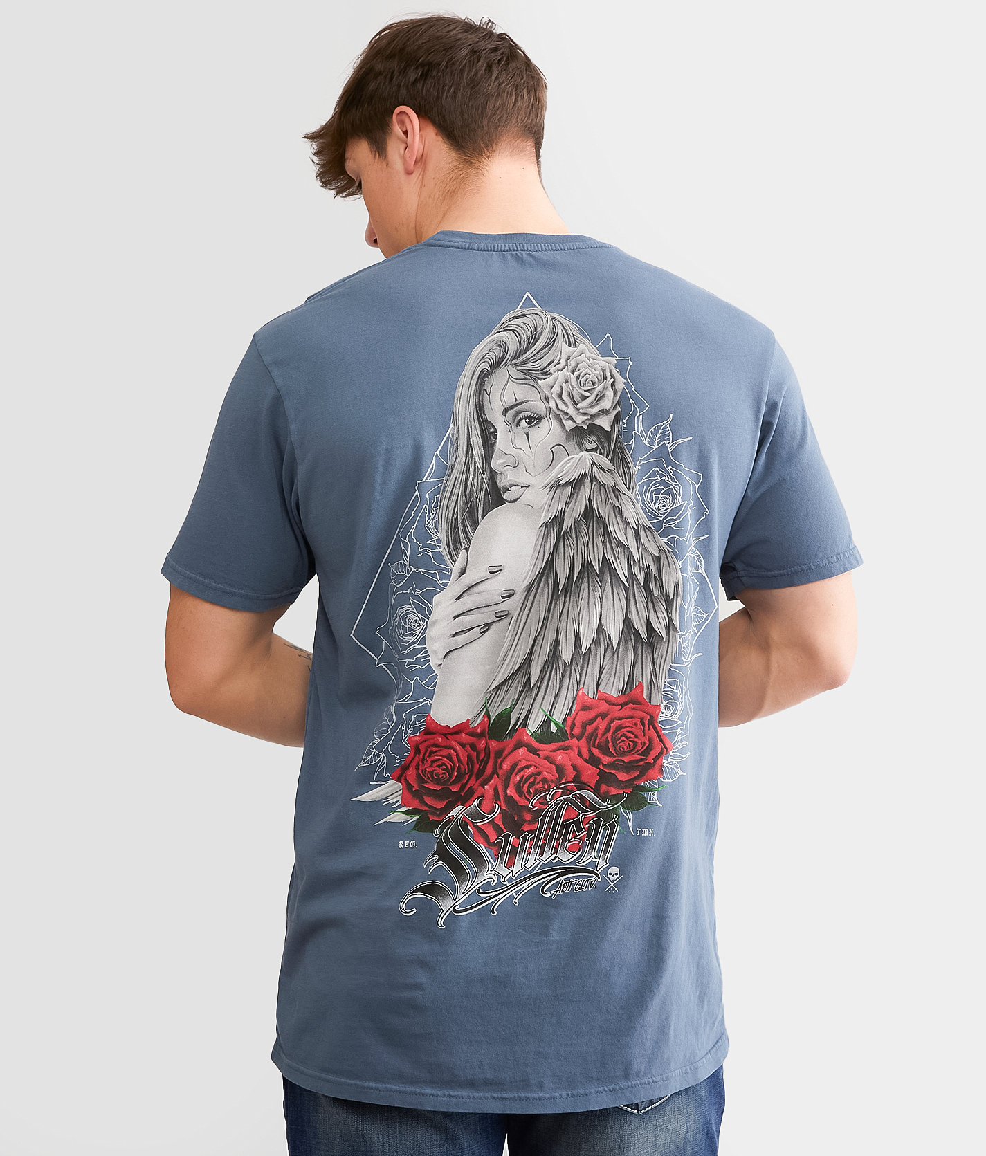 Sullen Rose Angel T-Shirt - Men's T-Shirts in Orion Blue