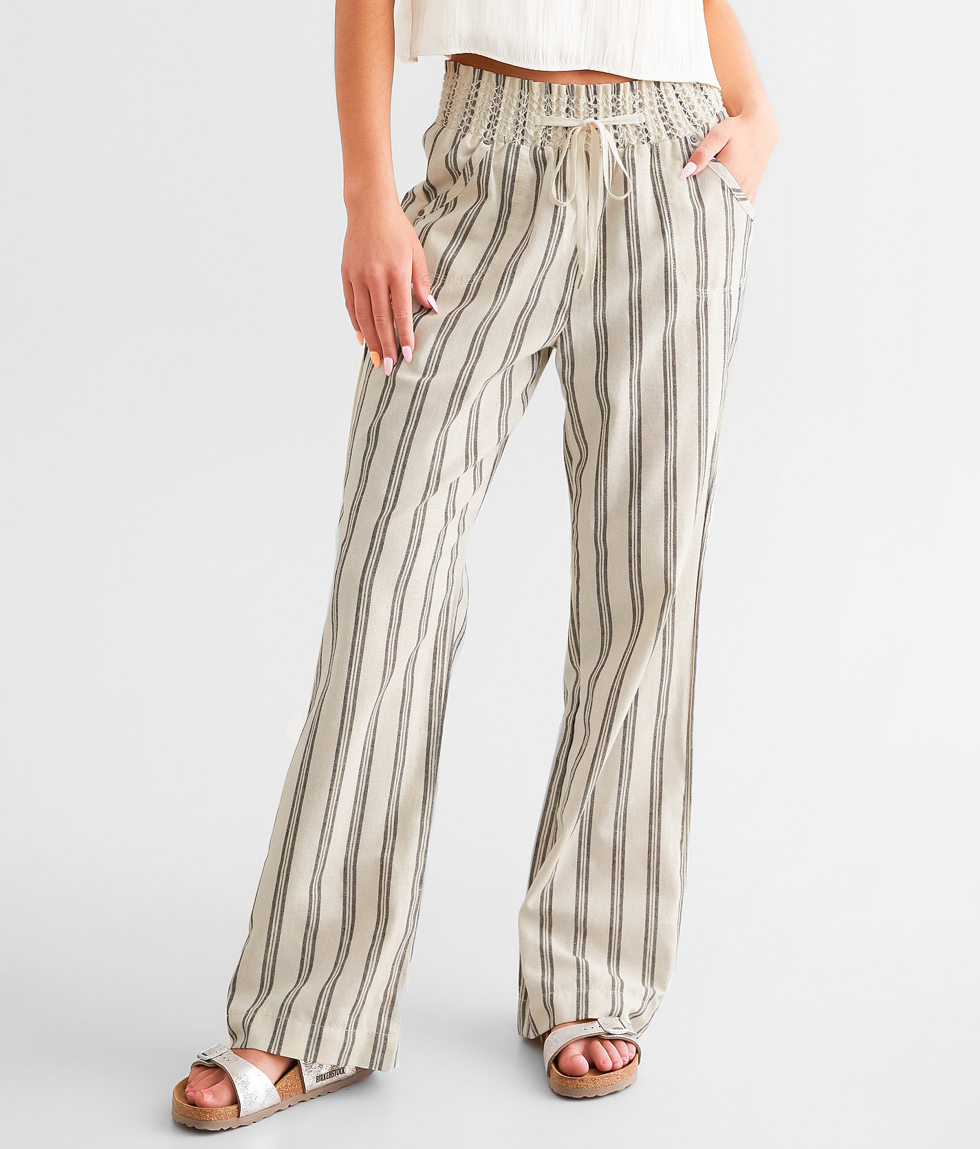 Ci Sono Striped Beach Pant - Women's Pants in Ara