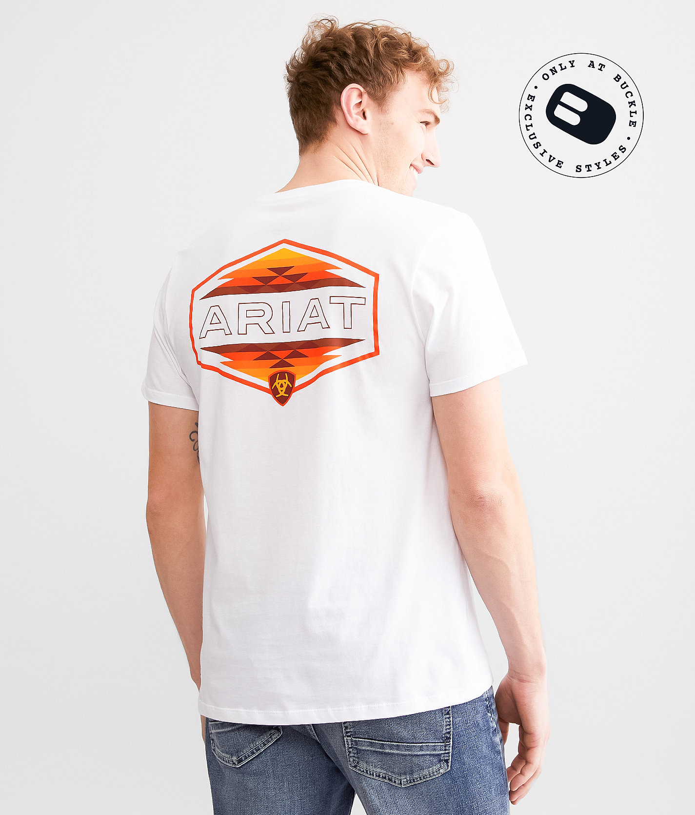 Ariat Simple Hex T-Shirt - Men's T-Shirts in White