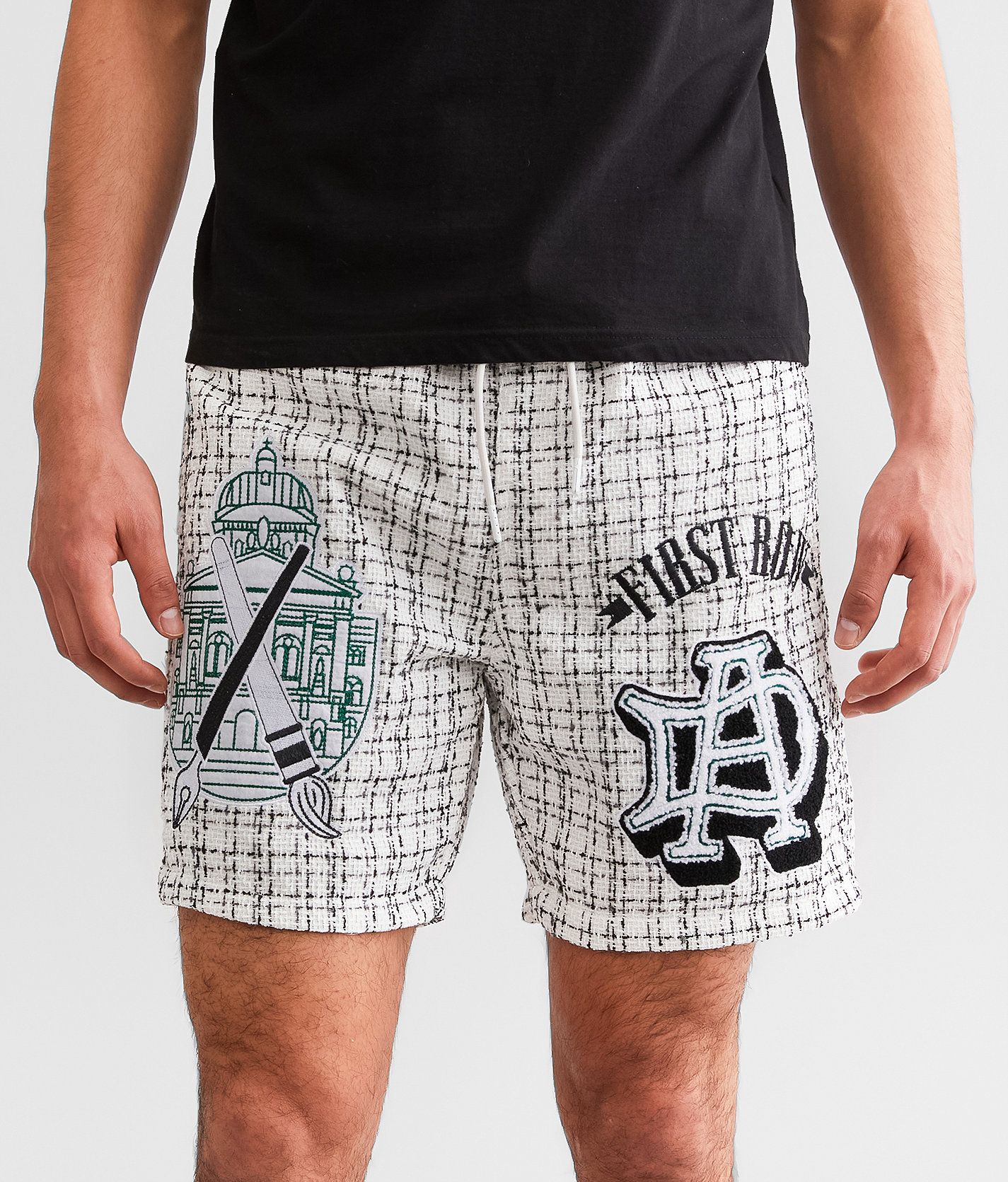 First Row® Woven Twill Short - Men's Shorts in White
