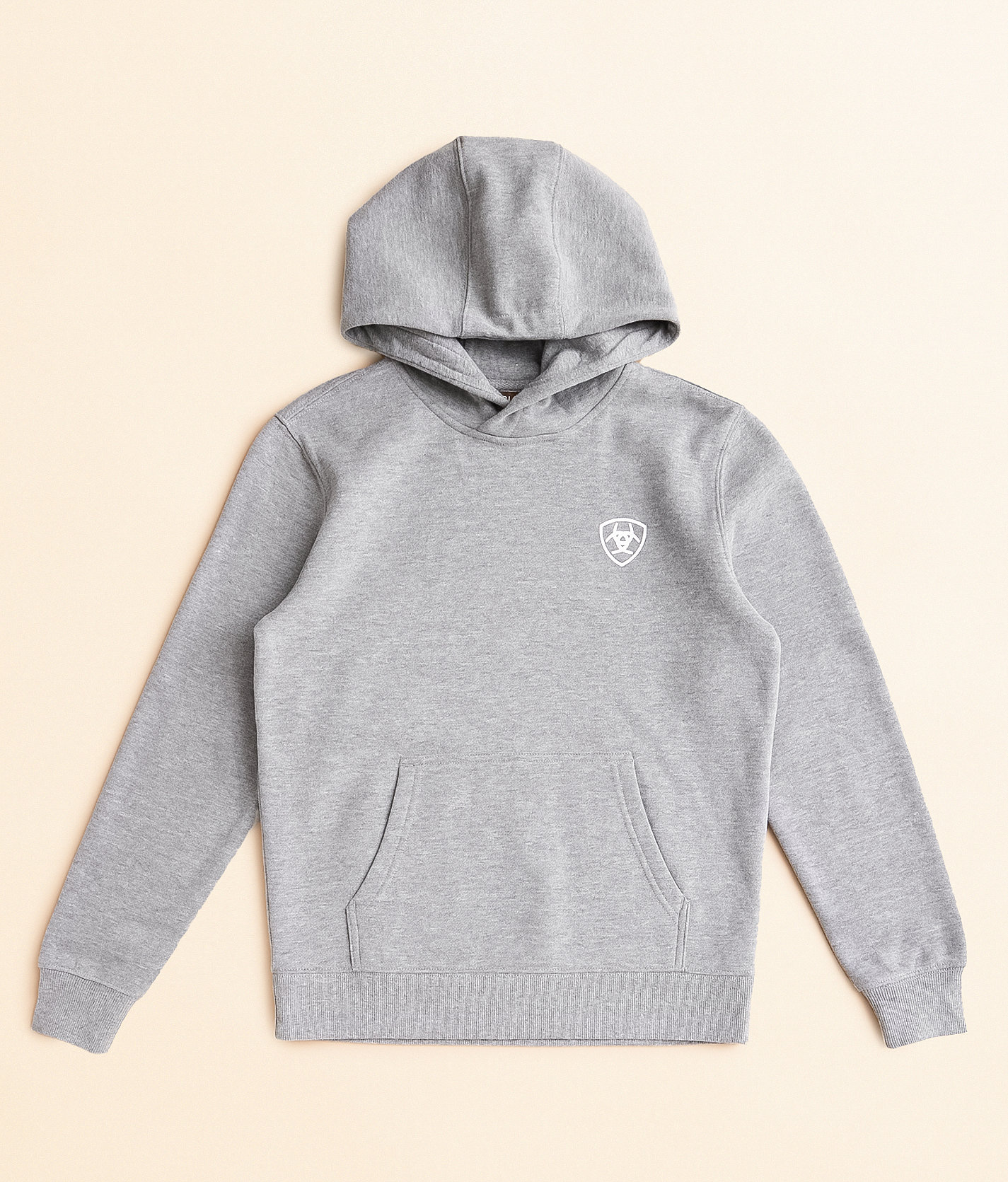 Boys - Ariat Liquid Stamp Flag Hooded Sweatshirt - Boy's Sweatshirts in Grey Heather
