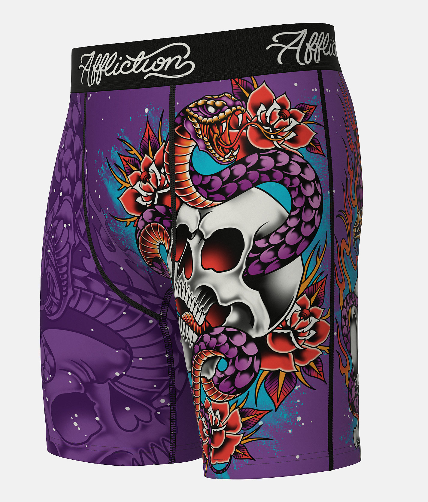 Affliction Velvet Sky Stretch Boxer Briefs - Men's Boxer Briefs in Purple