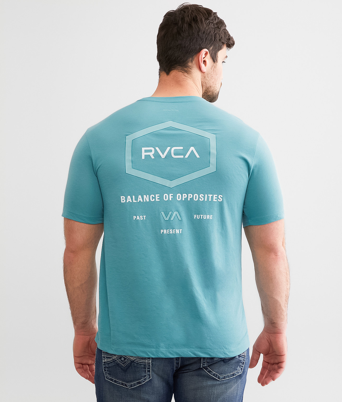 RVCA Tri Balance Sport T-Shirt - Men's T-Shirts in Hydro