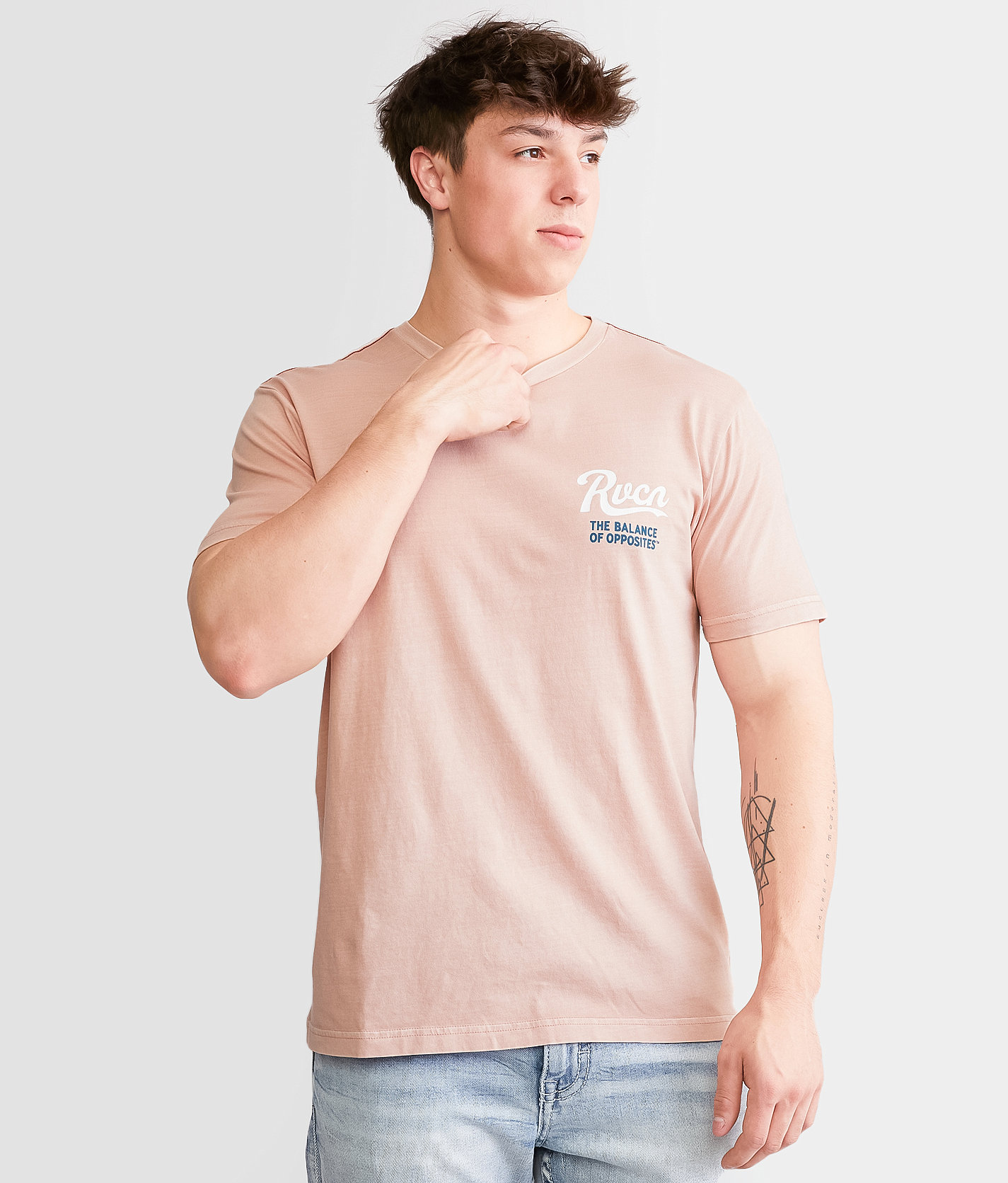 RVCA Pennantan T-Shirt - Men's T-Shirts in Pale Mauve