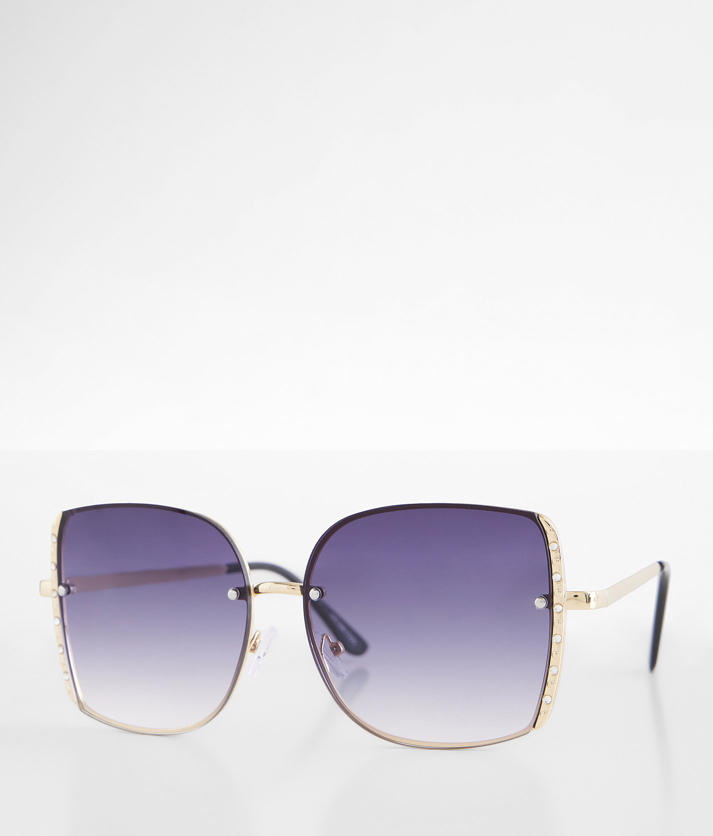 BKE Square Glitz Sunglasses - Women's Sunglasses & Glasses in Gold
