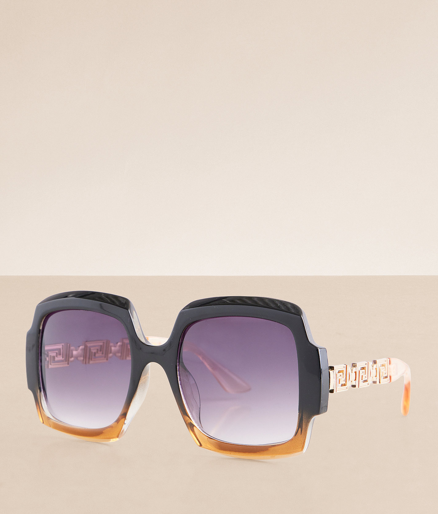 BKE Oversized Sunglasses - Women's Sunglasses & Glasses in Black Brown