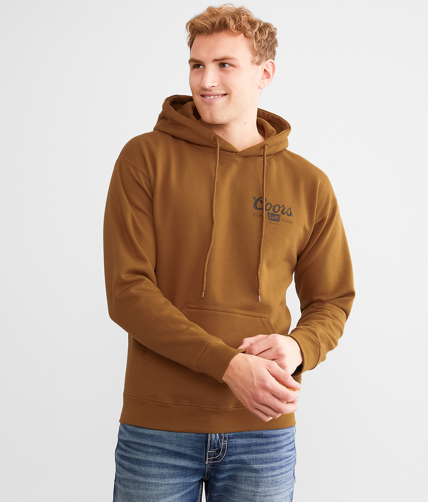tee luv Coors® Banquet Rope Hooded Sweatshirt - Men's Sweatshirts in Brown Sugar