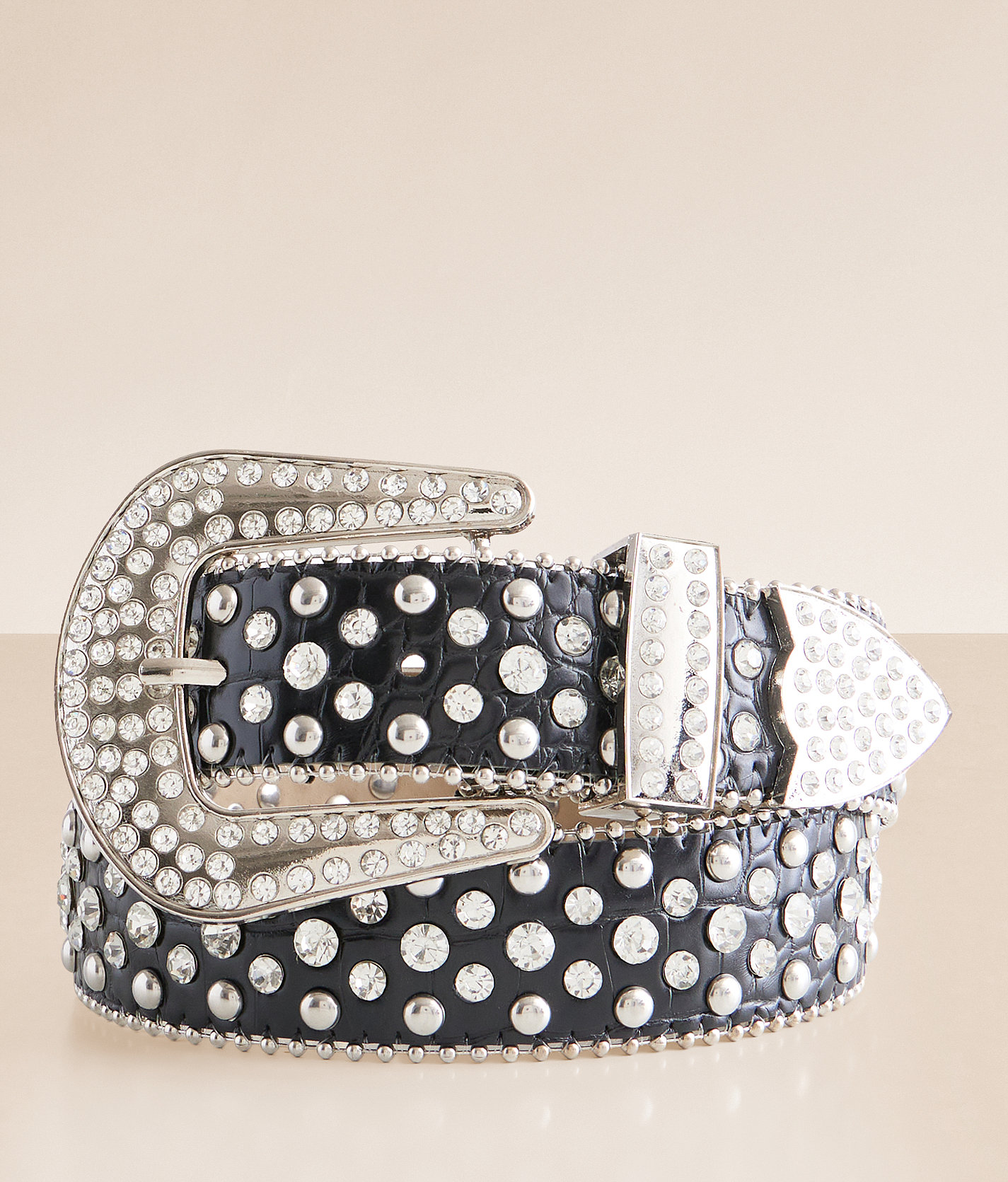 BKE Super Glitz Western Belt - Women's Belts in Black