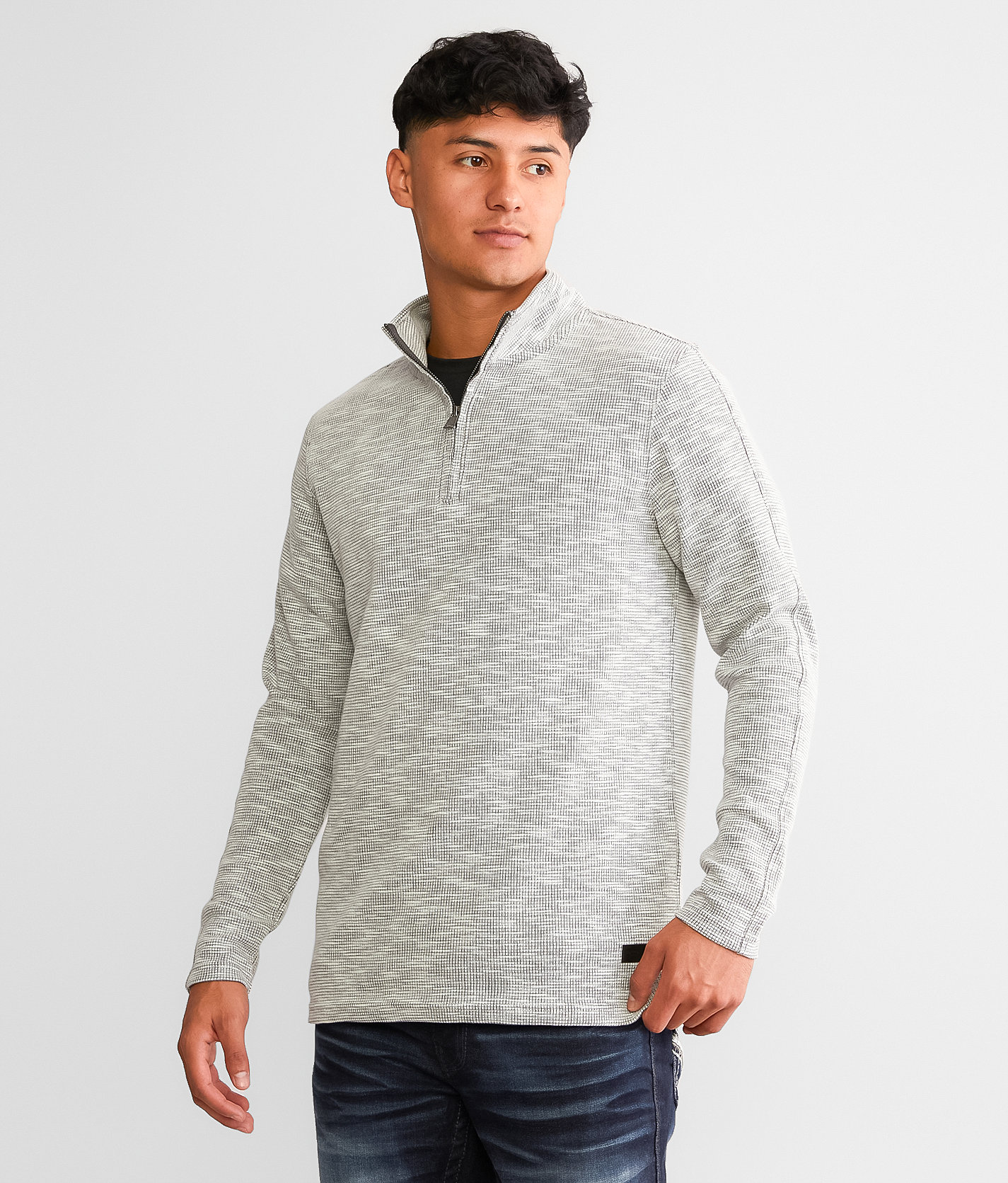 Outpost Makers Quarter Zip Pullover - Men's Sweatshirts in Black White