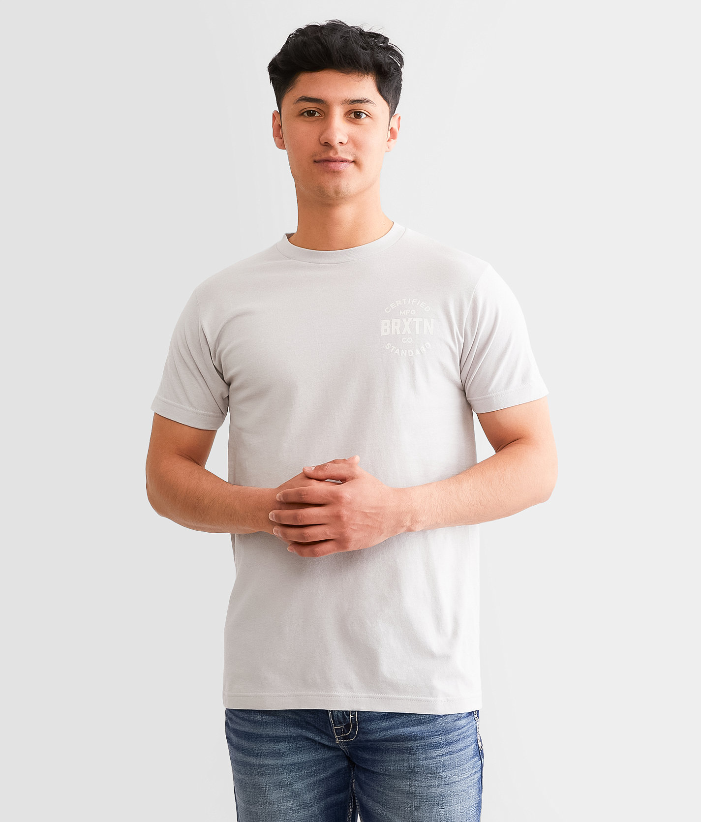 Brixton Cane T-Shirt - Men's T-Shirts in Mineral Gray