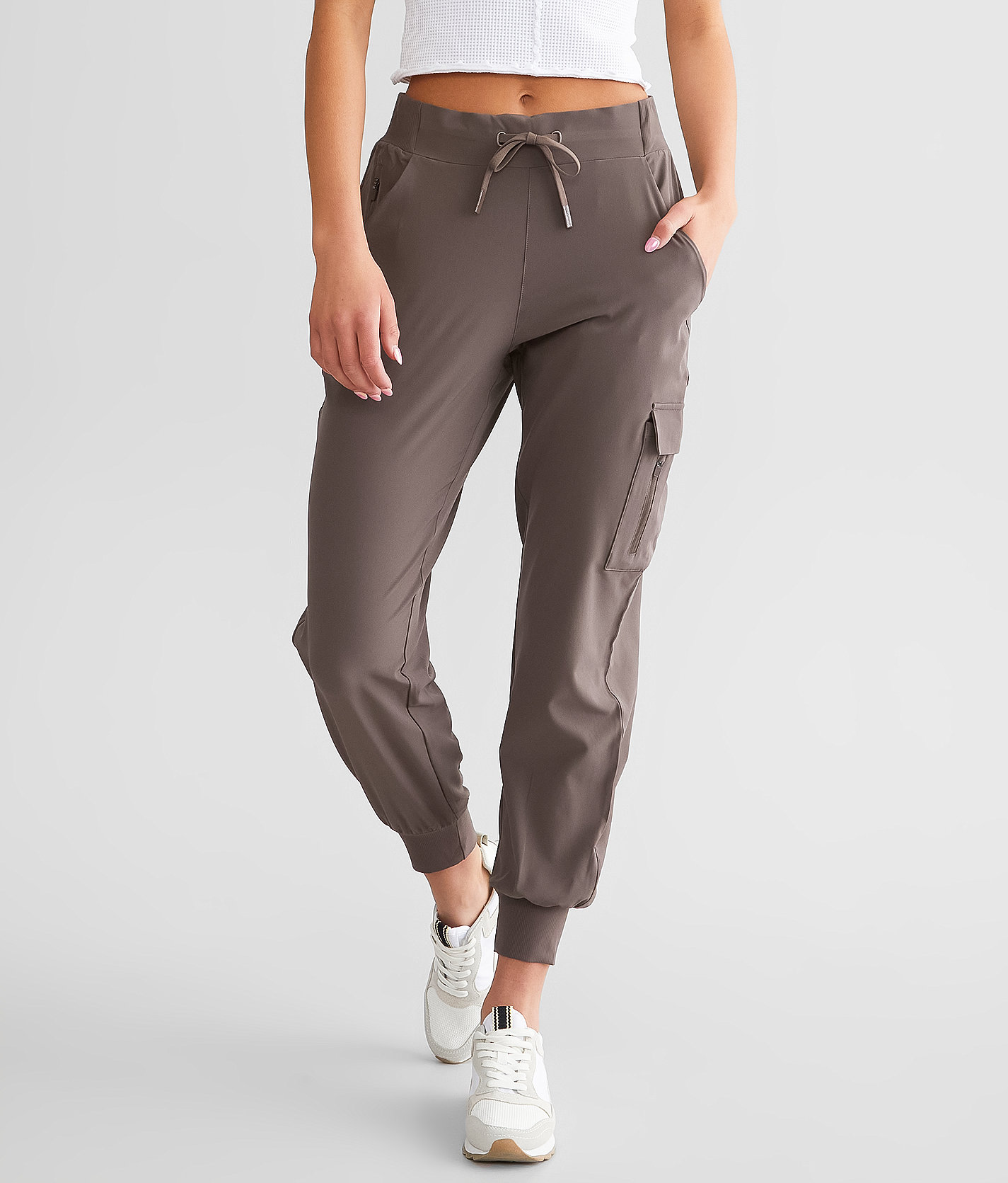 Mono B Active Cargo Stretch Jogger - Women's Activewear in Cocoa
