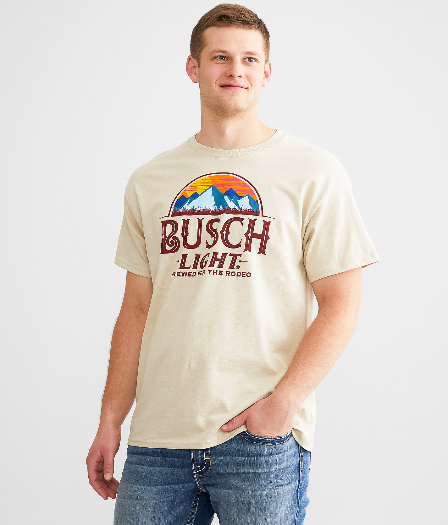 Brew City Busch Light® Rodeo T-Shirt - Men's T-Shirts in Sand