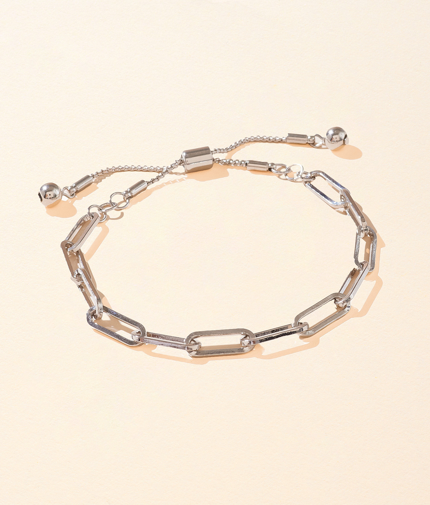 BKE Paperclip Slider Bracelet - Women's Jewelry in Silver