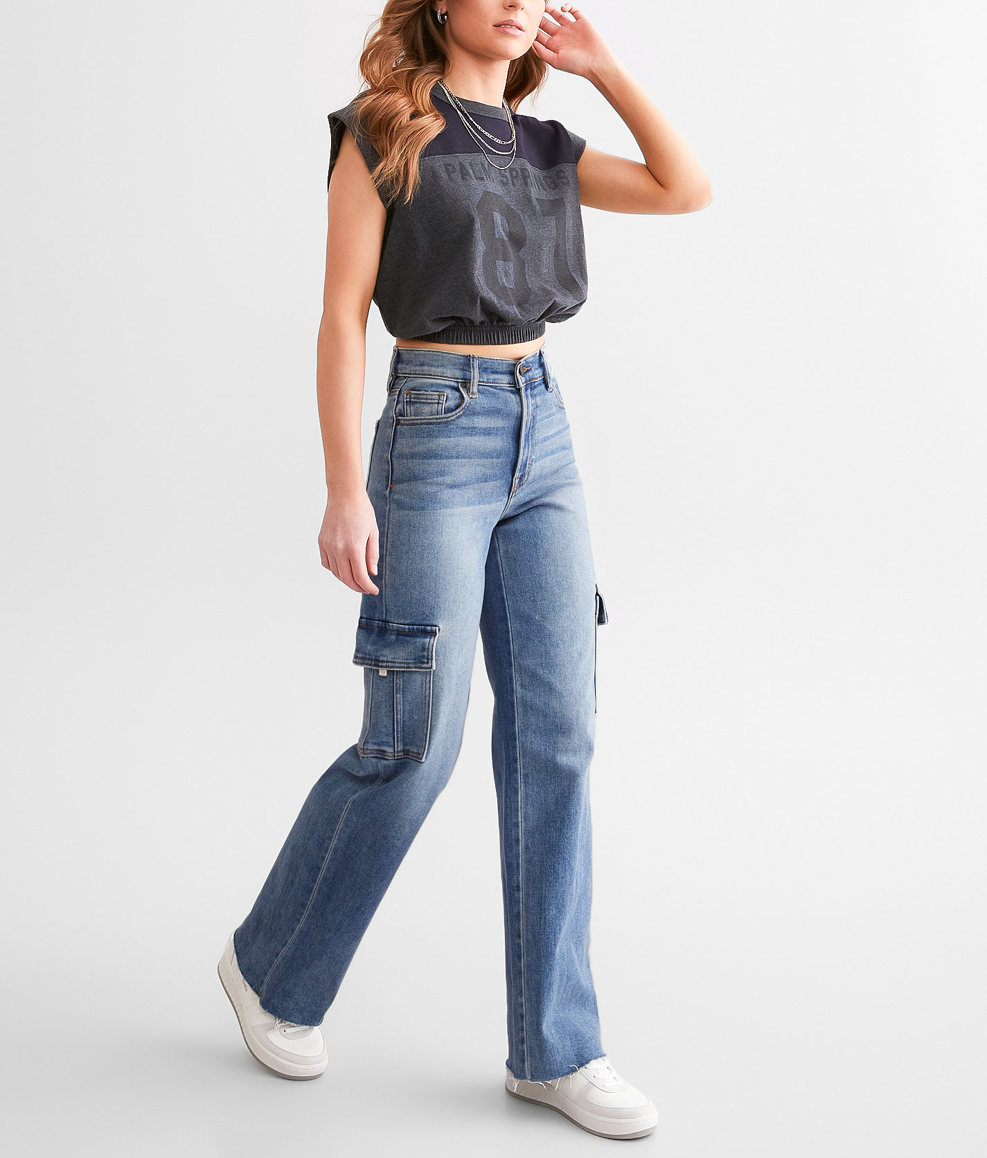 HIDDEN Logan Dad Cargo Jean - Women's Jeans in Medium Dark