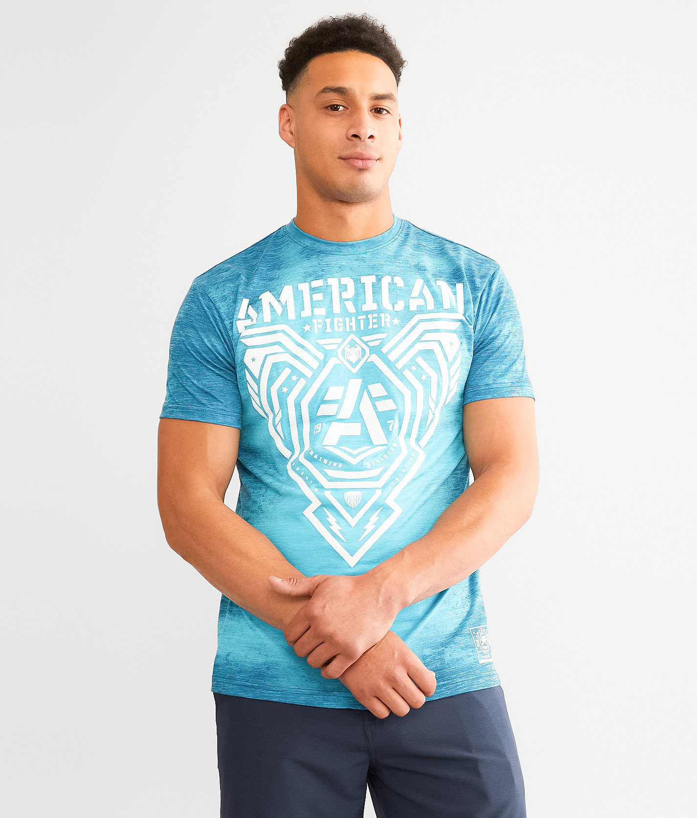American Fighter Courtland T-Shirt - Men's T-Shirts in Optic Cyan Dk Optic Cyan