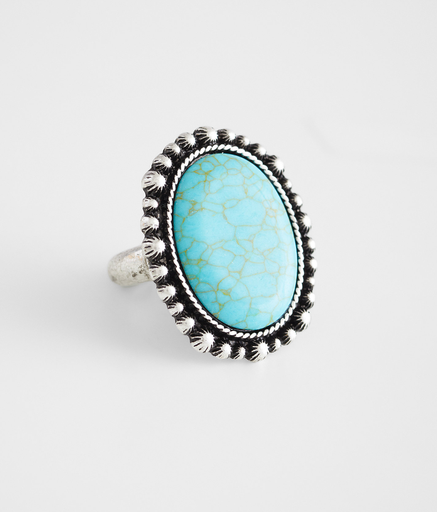 boutique by BKE Turquoise Statement Ring - Women's Jewelry in Turquoise Silver