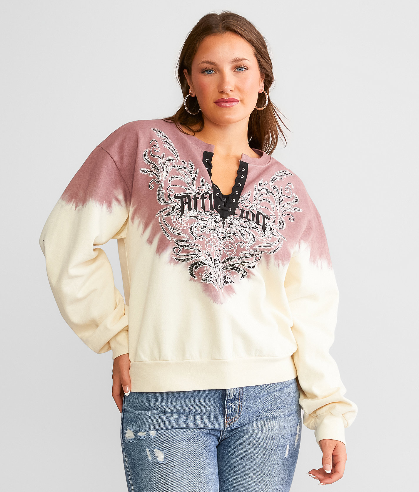 Affliction Annabeth Pullover - Women's Sweatshirts in Shark Wash