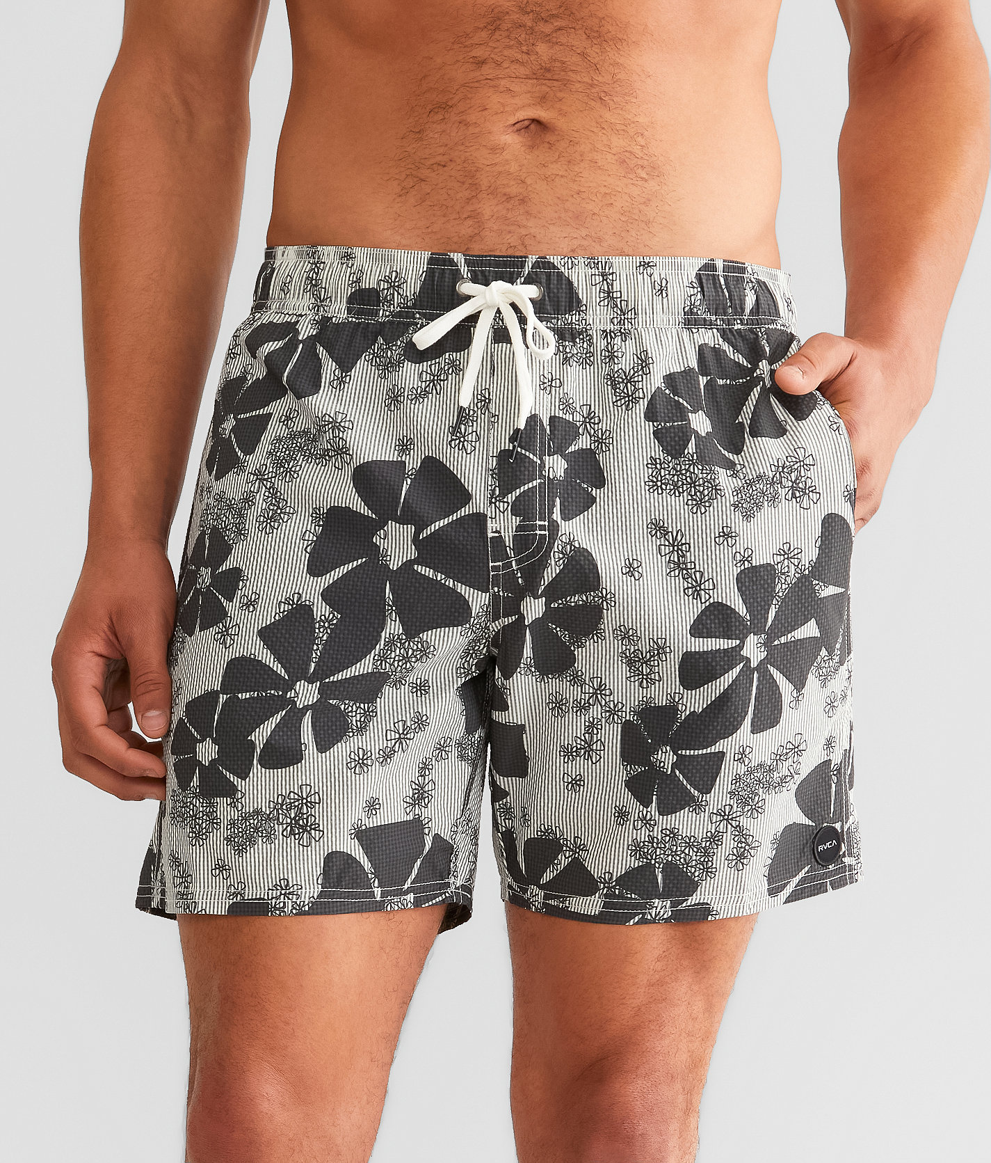 RVCA Yoyogi Stretch Swim Trunks - Men's Swimwear in Black