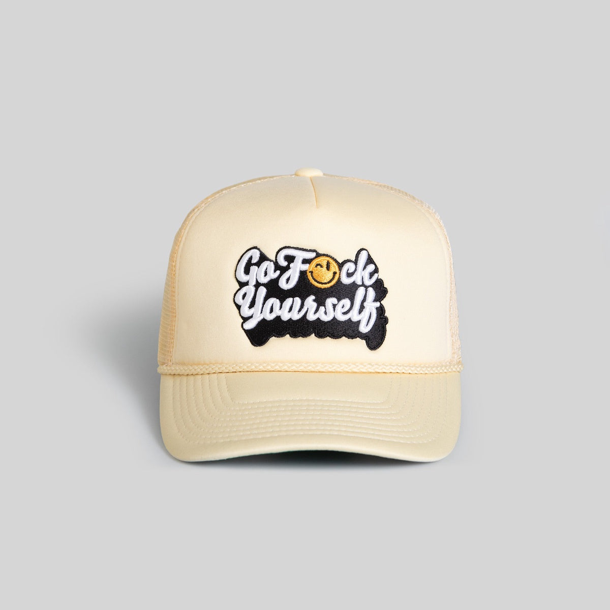 GO F*CK YOURSELF SAND TRUCKER HAT