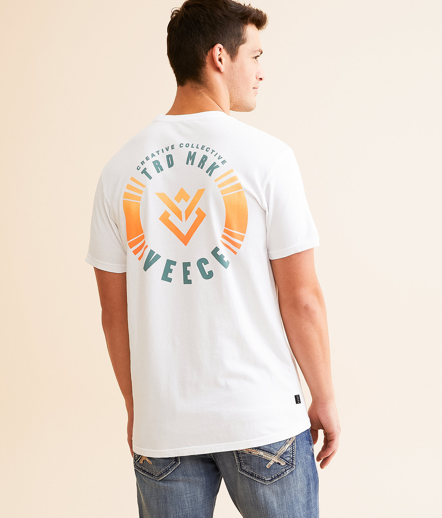 Veece Border Sunrise T-Shirt - Men's T-Shirts in White