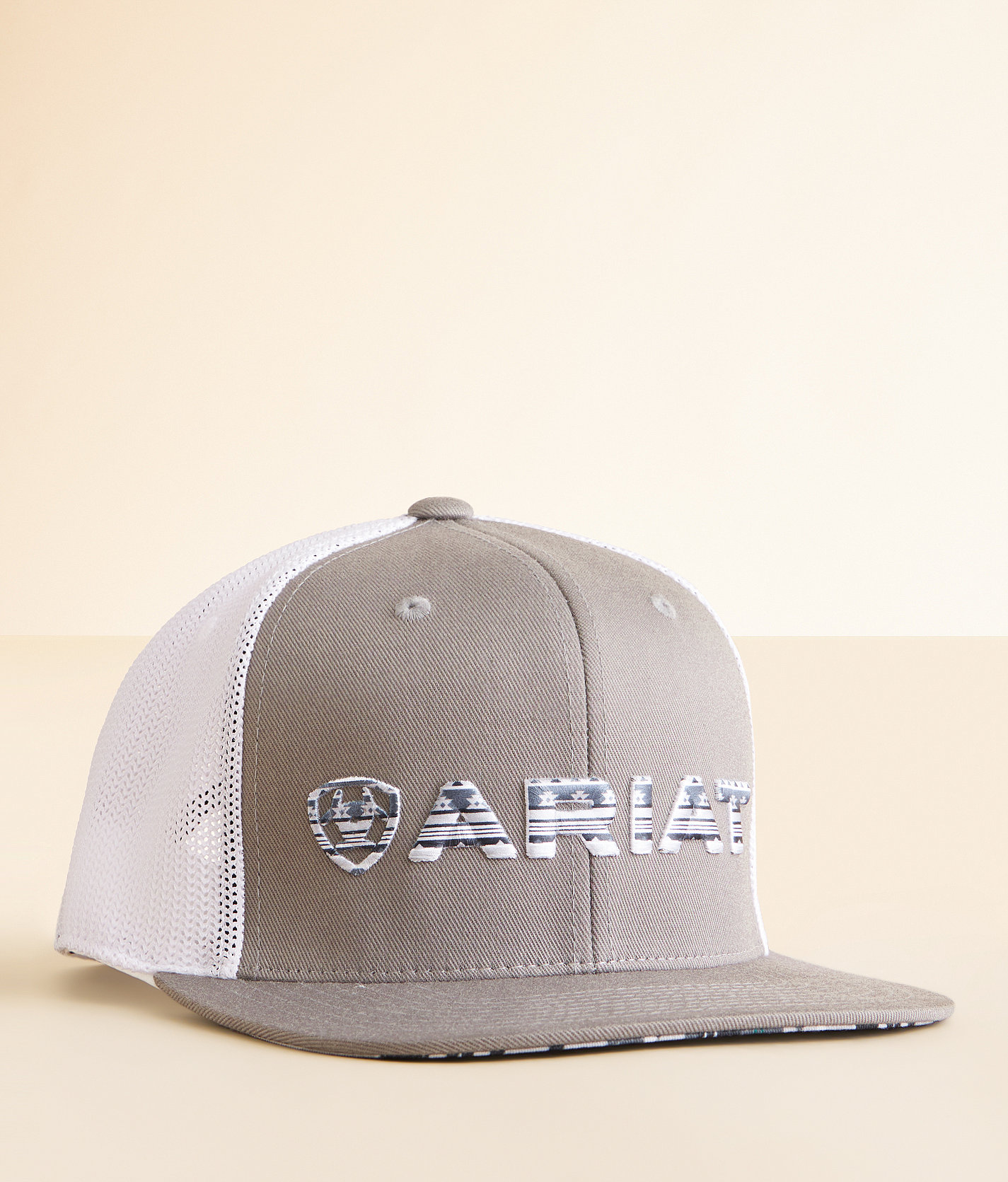 Ariat Southwestern 110 Flexfit Trucker Hat - Men's Hats in Grey