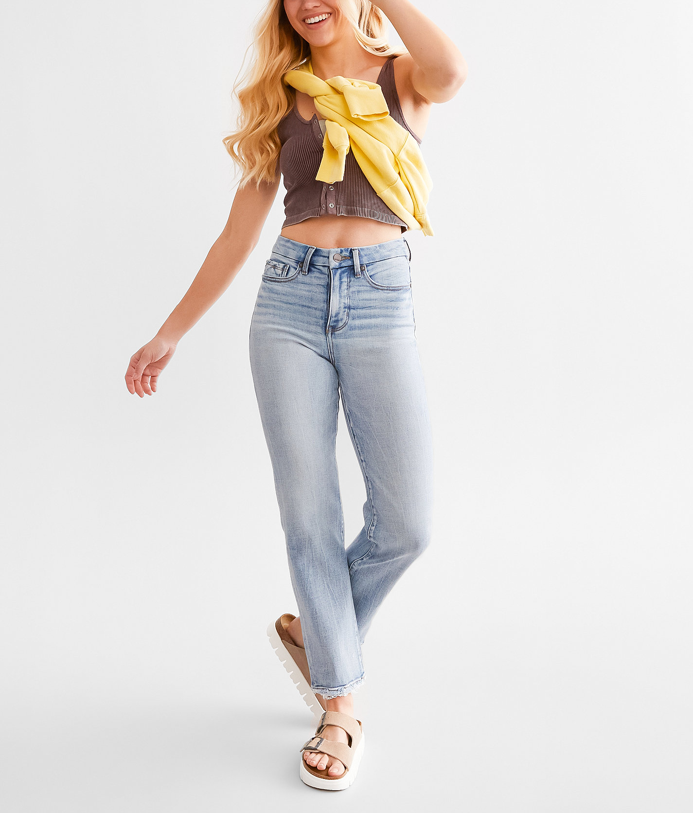 Buckle Black Fit No. 35 Cropped Straight Stretch Jean - Women's Jeans in Macliz 4