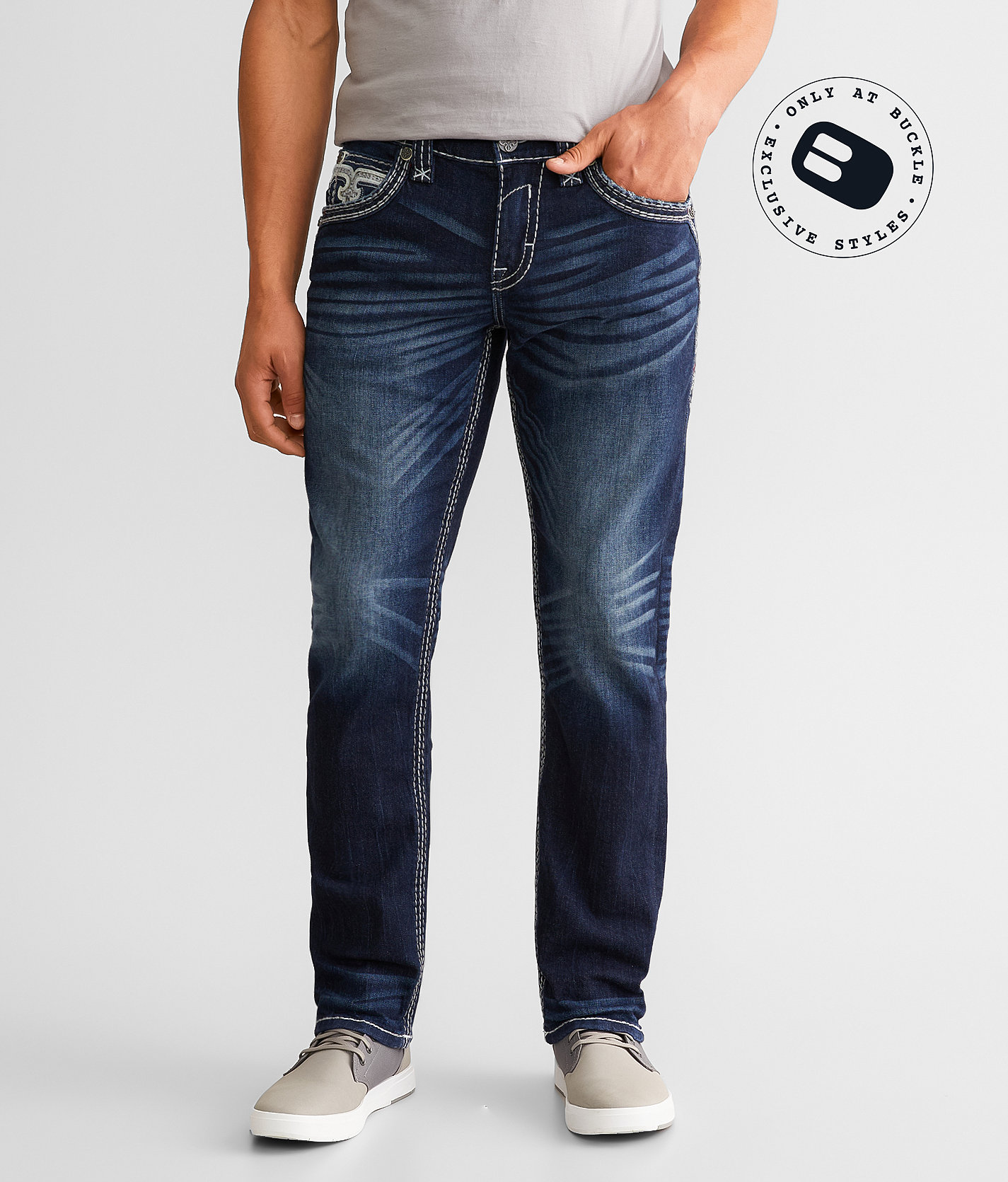 Rock Revival Glynn Straight Stretch Jean - Men's Jeans in Glynn J200