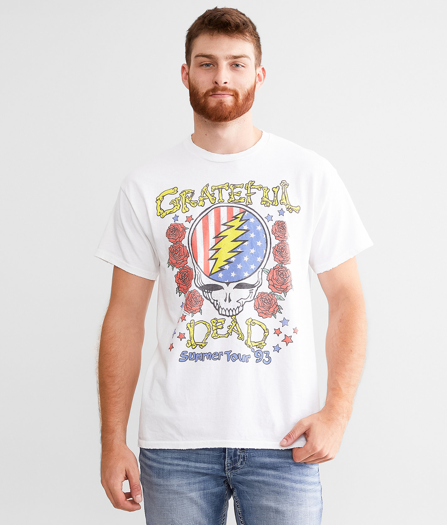 Junkfood Grateful Dead Summer Tour '93 Band T-Shirt - Men's T-Shirts in White