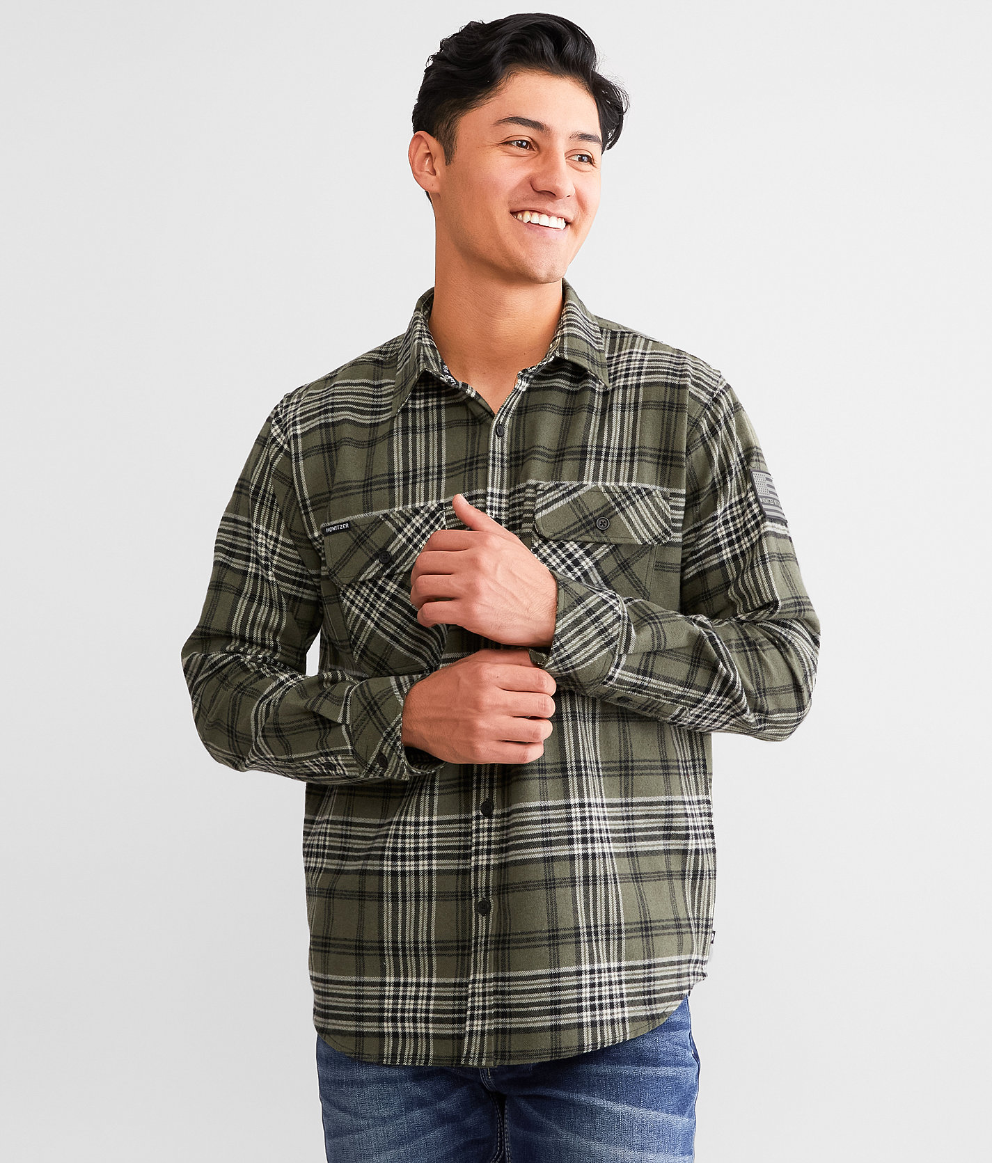 Howitzer Paratrooper Flannel Shirt - Men's Shirts in Army Green