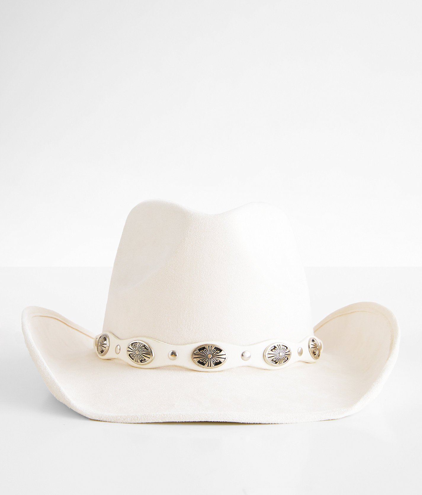 Fame Accessories Banded Cowboy Hat - Women's Hats in Ivory