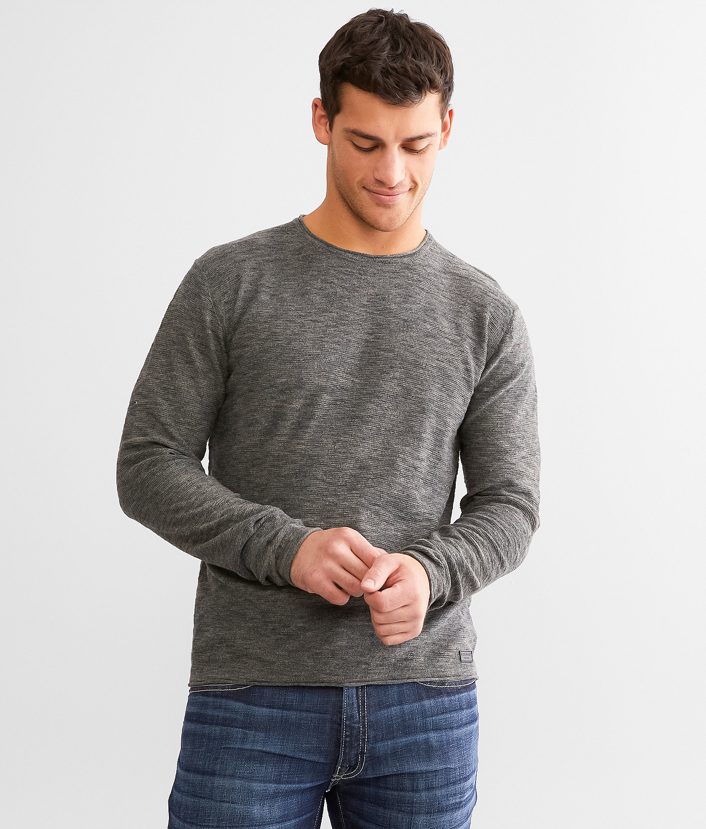 Outpost Makers Mixed Yarn Sweater - Men's Sweaters in Gray Khaki