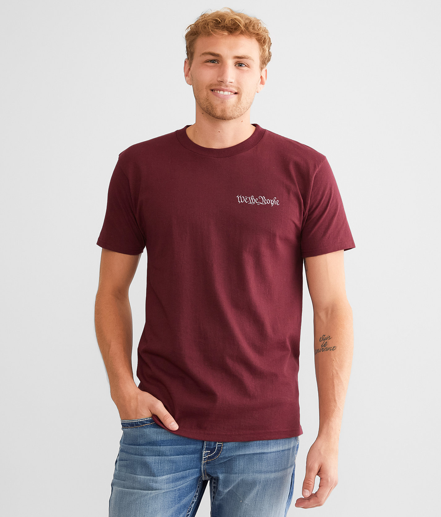 Howitzer Cannon Flag T-Shirt - Men's T-Shirts in Burgundy