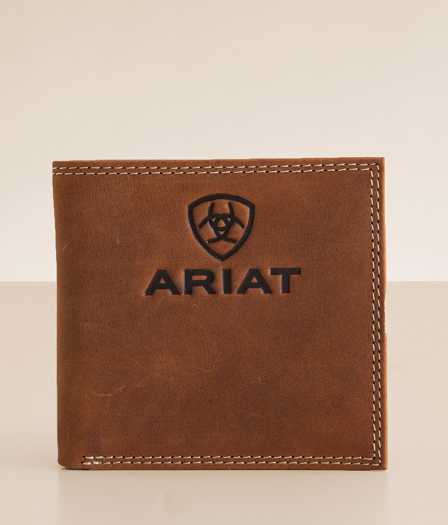 Ariat Leather Bifold Wallet - Men's Bags & Wallets in Brown