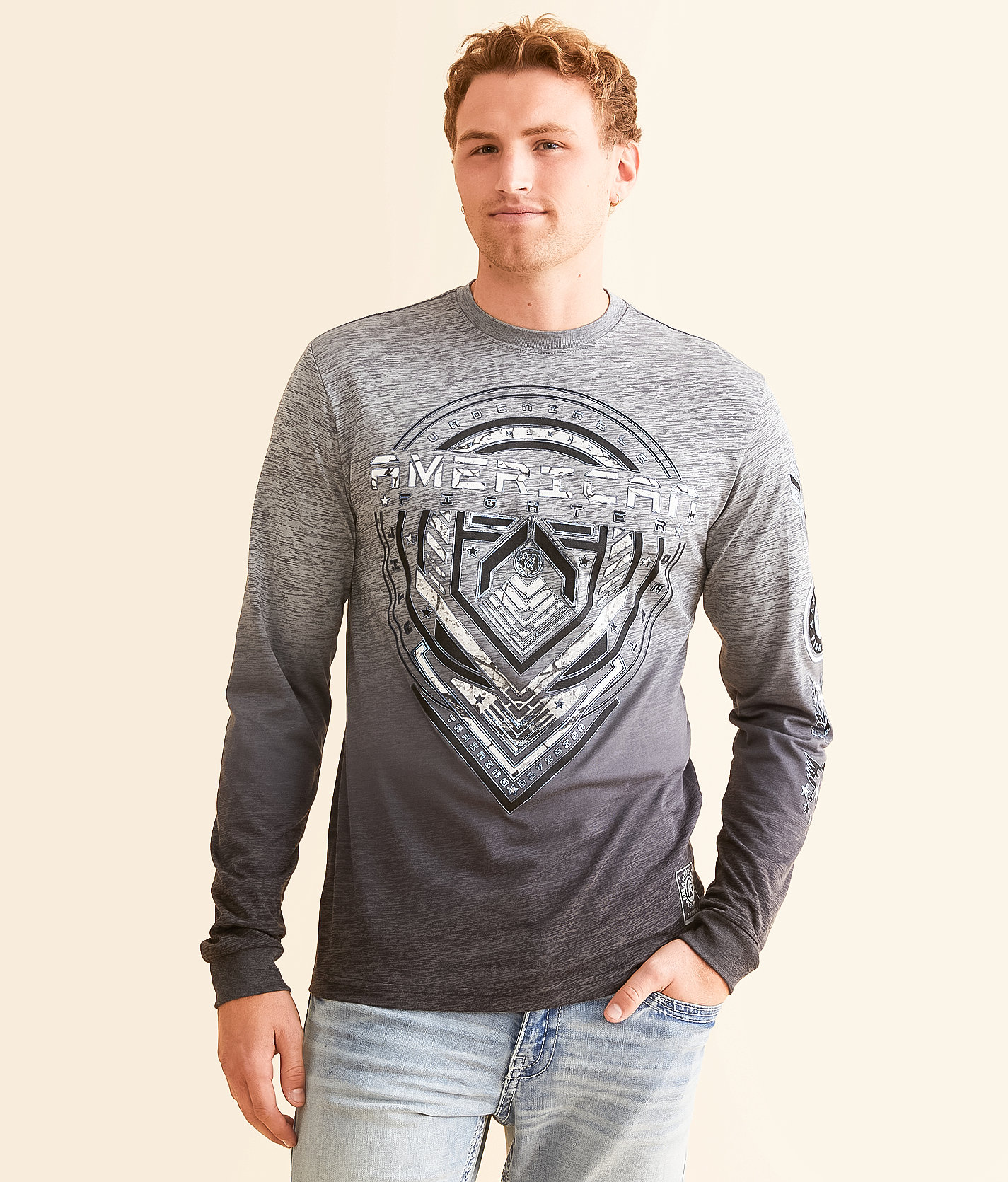 American Fighter Longrun T-Shirt - Men's T-Shirts in Heather Grey