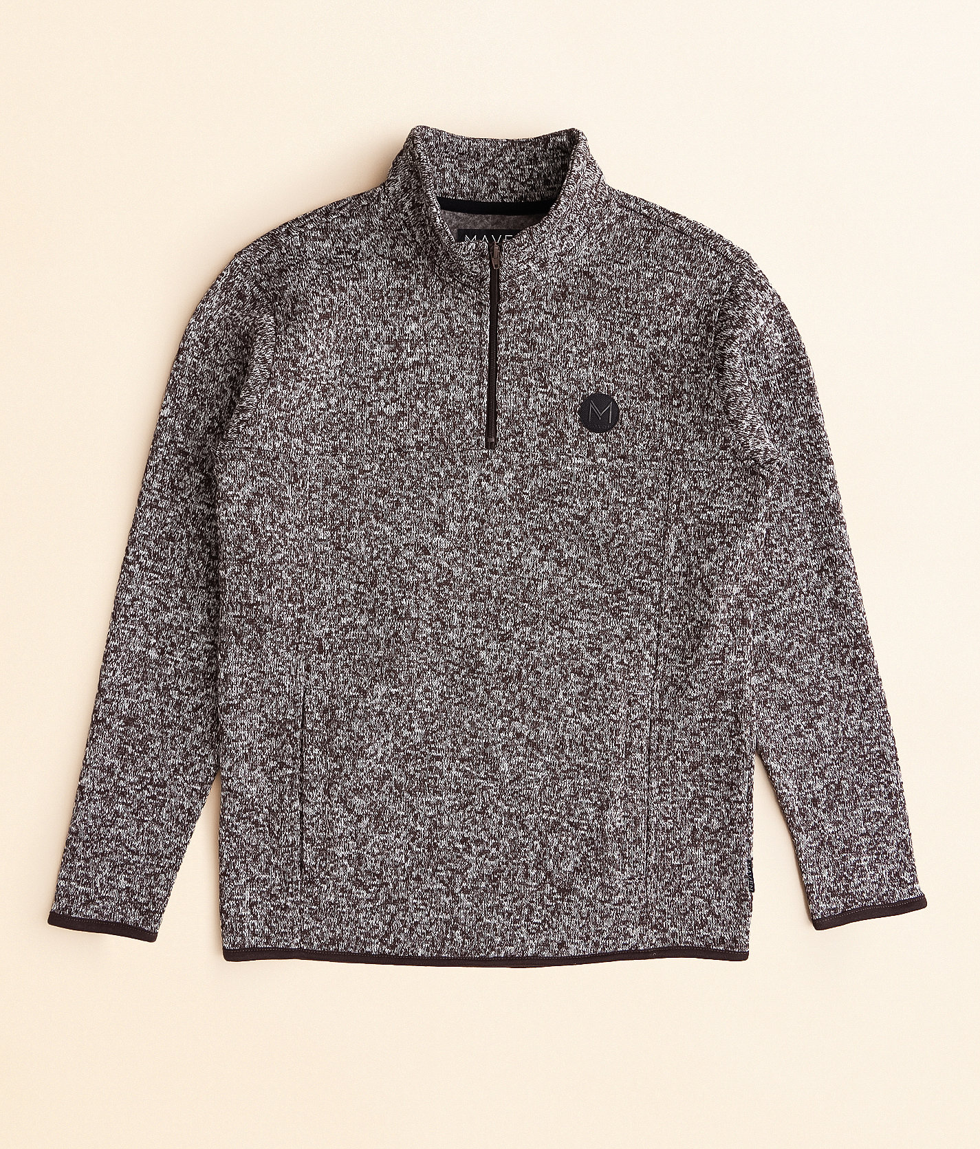 Boys - Maven Co-op Marled Quarter Zip Sweater - Boy's Sweaters in Black