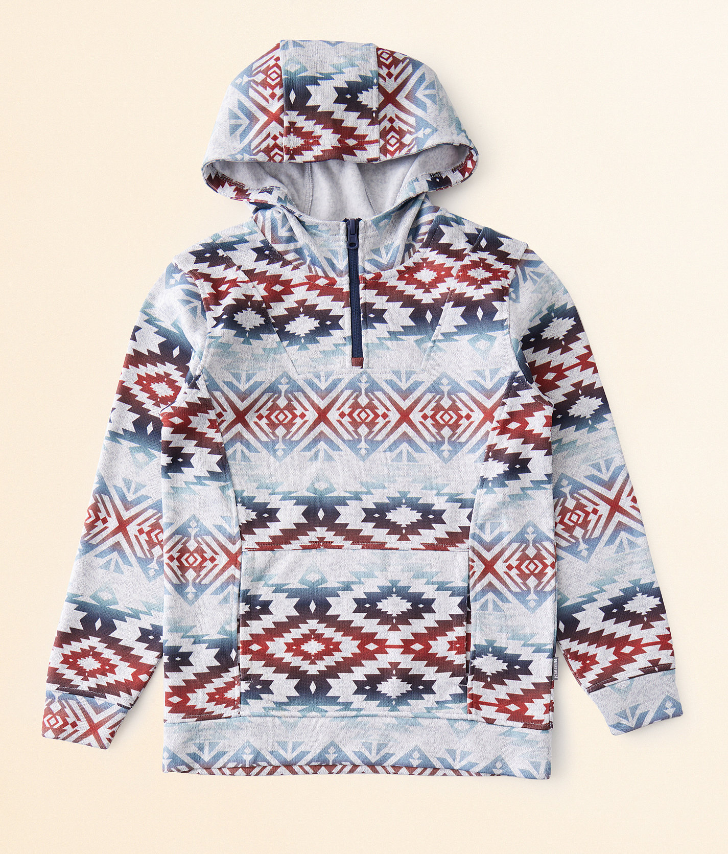 Boys - Departwest Southwestern Gradient Hooded Sweatshirt - Boy's Sweatshirts in Red White Blue