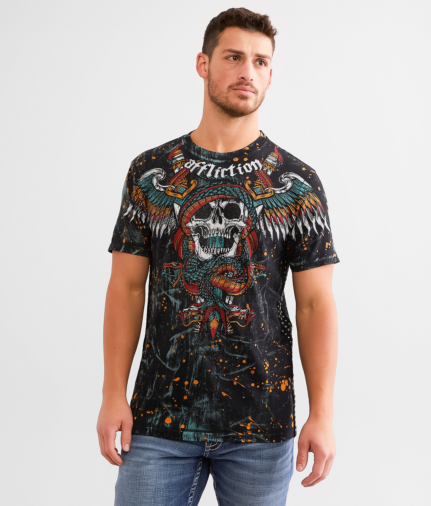 Affliction Poisonous Shadow T-Shirt - Men's T-Shirts in Black
